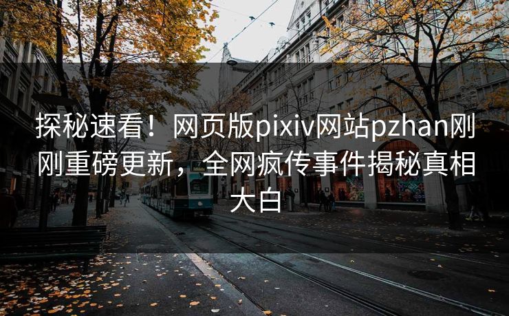 探秘速看！网页版pixiv网站pzhan刚刚重磅更新，全网疯传事件揭秘真相大白