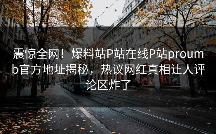 震惊全网！爆料站P站在线P站proumb官方地址揭秘，热议网红真相让人评论区炸了