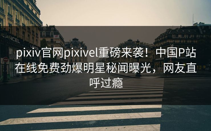 pixiv官网pixivel重磅来袭！中国P站在线免费劲爆明星秘闻曝光，网友直呼过瘾