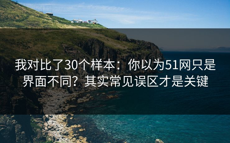 我对比了30个样本：你以为51网只是界面不同？其实常见误区才是关键